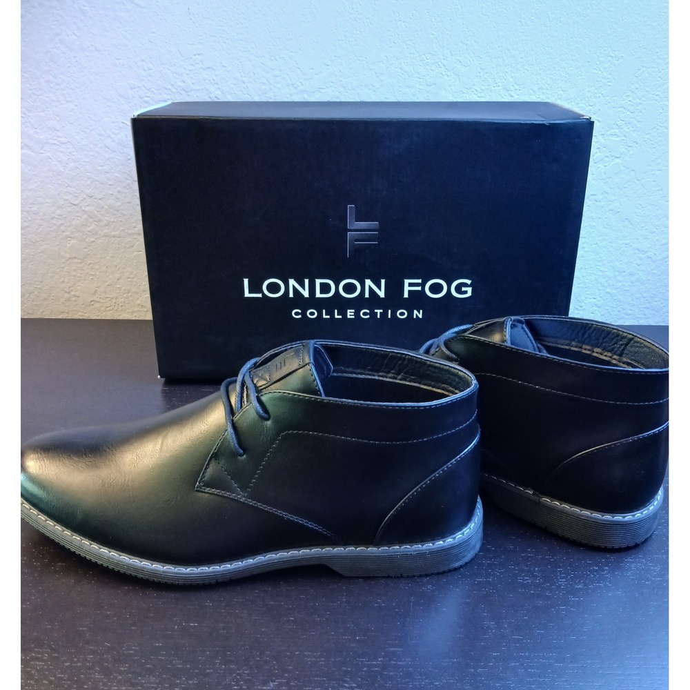 London Fog Blackburn Mens Black Chukka Boots Memory Foam LFM-BLACKBURN 10.5 M